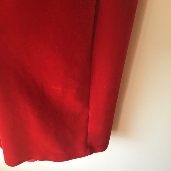 Lori M Collection, Red Velvet Dress, Size 10 - Picture 7 of 9